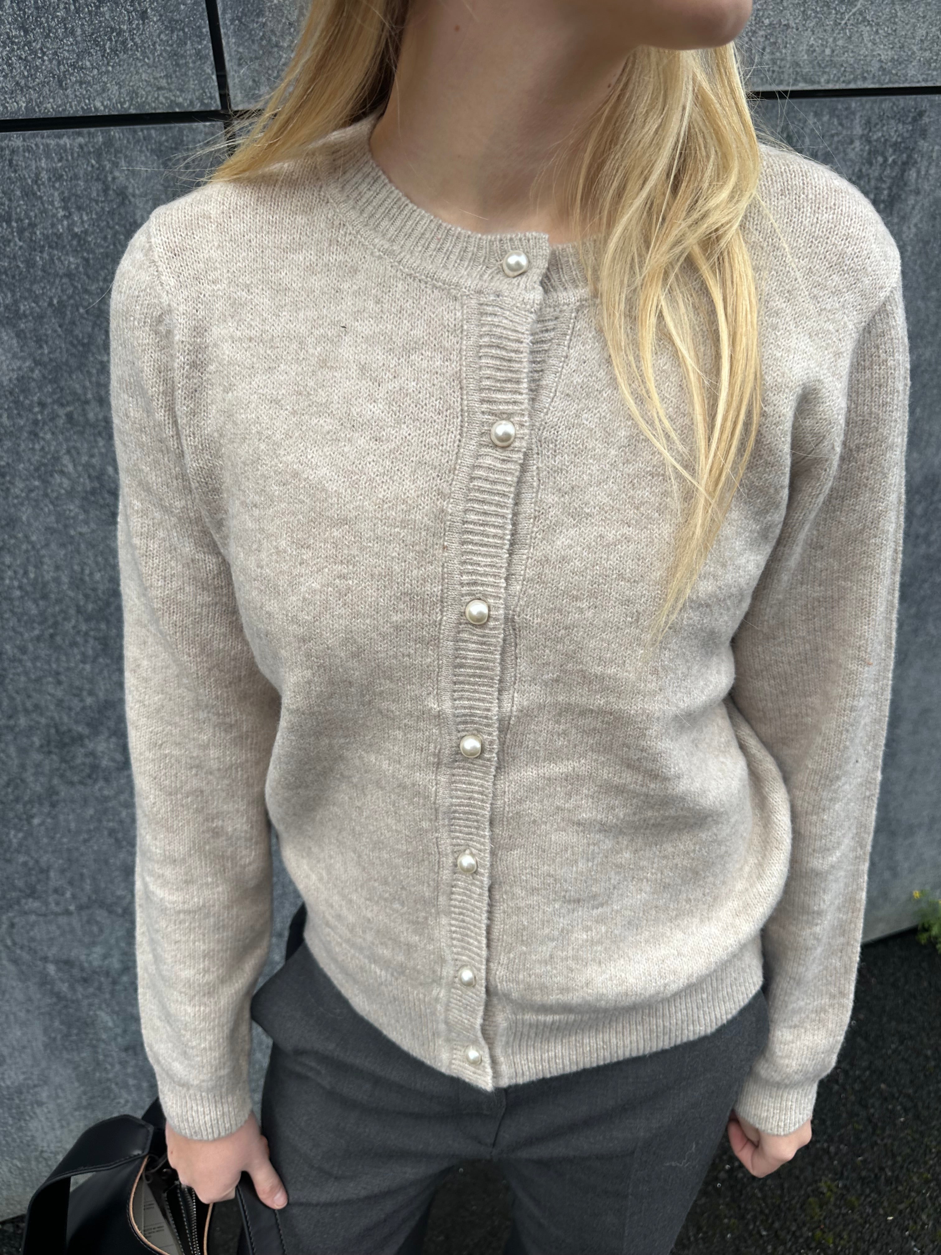 VISALSA Knit Cardigan - Natural Melange